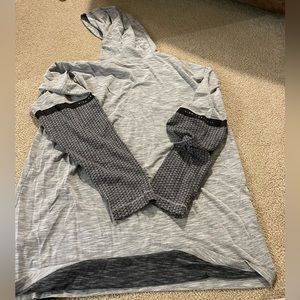 Nike Hooded Long Sleeve, Large, Gray